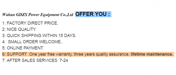 Equipo de ensayo de corriente de salida 1A para transformadores de potencia en cambio de cargas 14