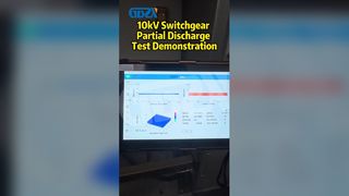 Demostración de prueba de descarga parcial de aparamenta de 10 kV